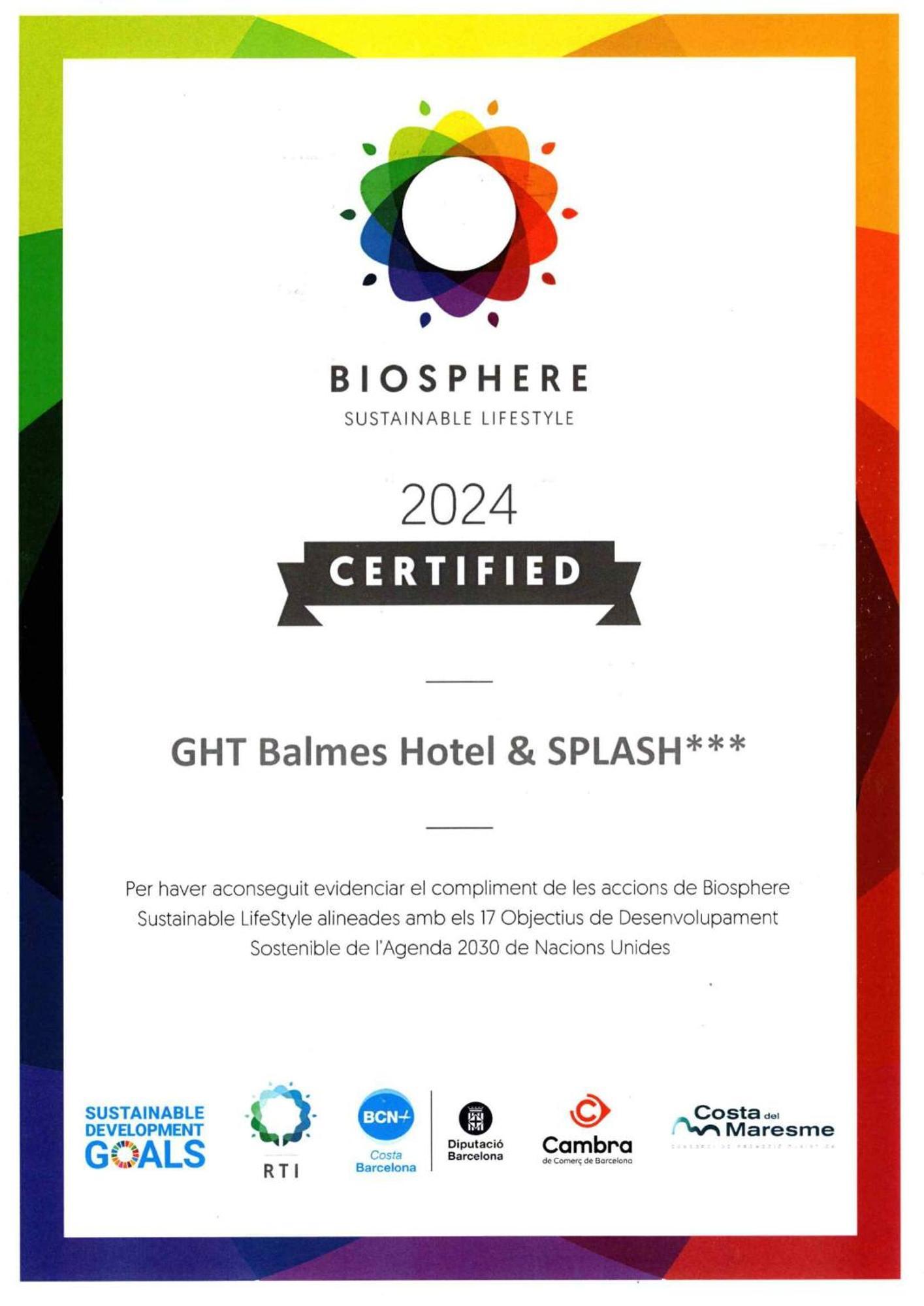 Ght Balmes, Hotel-Aparthotel&Splash Calella Exterior photo